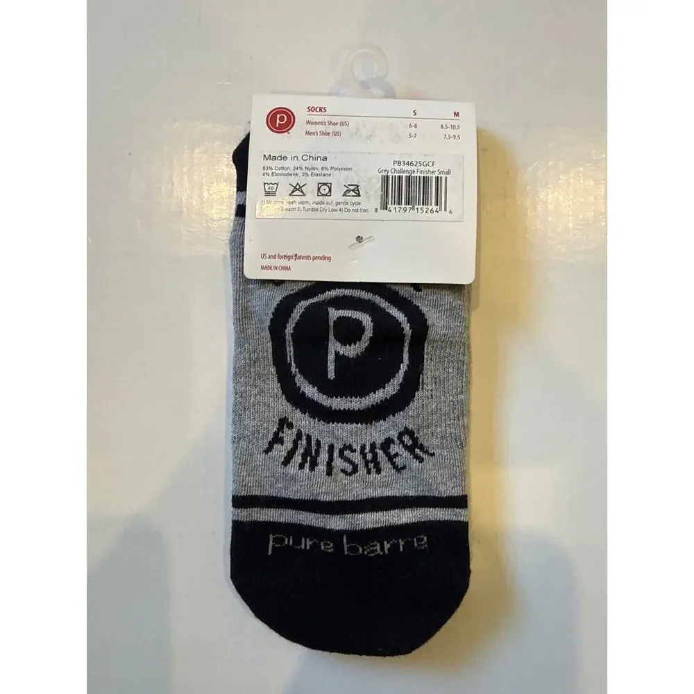NWT Pure Barre Challenge Finisher low rise grip socks Small